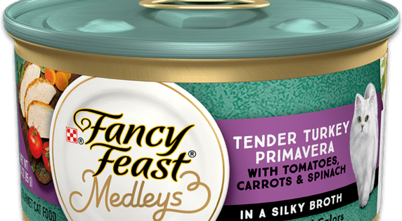 Fancy Feast Medleys Tender Turkey Primavera With Tomatoes, Carrots & Spinach In A Silky Broth